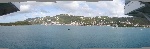A panorama of the St Thomas Amalie harbour